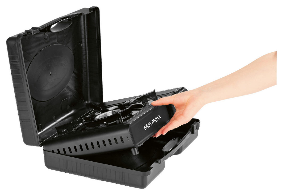 GASKOCHER Schwarz EASYmaxx  - Schwarz, Basics, Kunststoff/Metall (35/31/11cm) - EASYMAXX