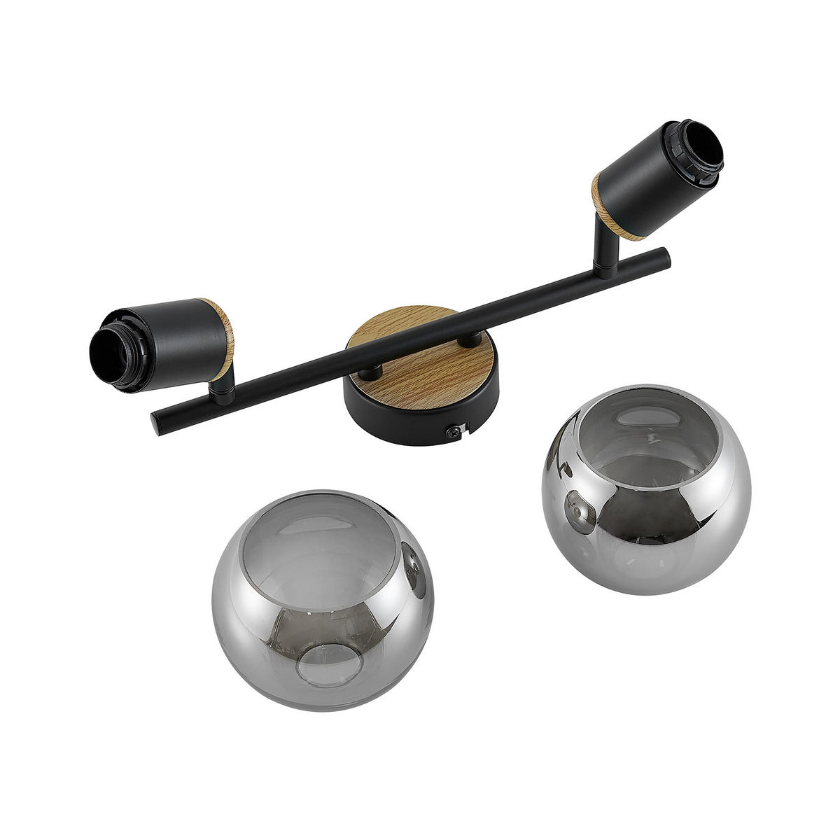 Proiector 28/10/18 cm    - culoare lemn frasin/negru, Basics, sticlă/metal (28/10/18cm) - Novel