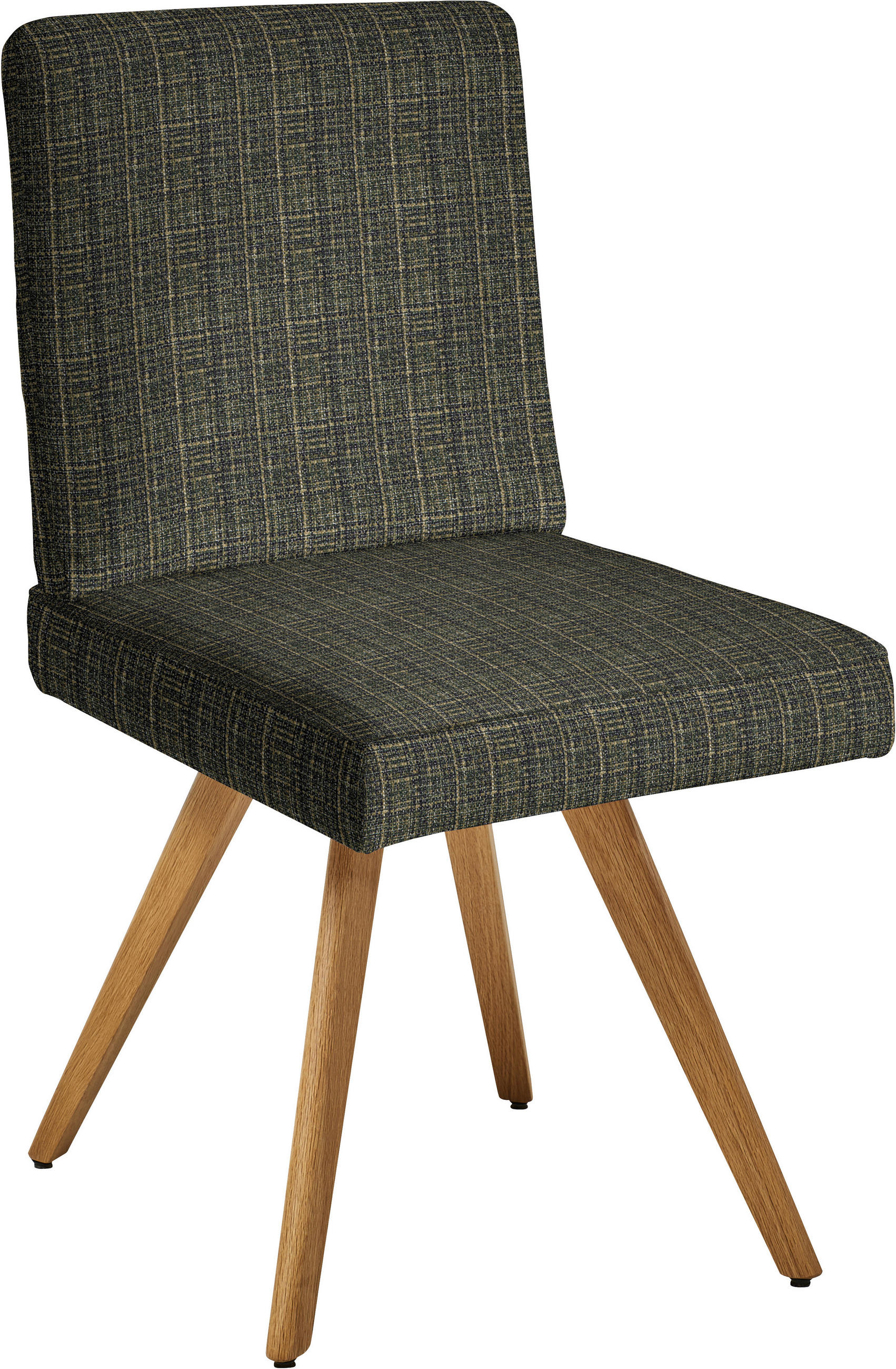 STUHL  in Flachgewebe Holz, Textil  - Eichefarben/Grün, Design, Holz/Textil (46/94/58cm) - Dieter Knoll
