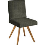 STUHL  in Flachgewebe Holz, Textil  - Eichefarben/Grün, Design, Holz/Textil (46/94/58cm) - Dieter Knoll