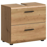 WASCHBECKENUNTERSCHRANK 60/55/30 cm  - Schwarz/Eiche Artisan, Basics, Holzwerkstoff/Kunststoff (60/55/30cm) - MID.YOU