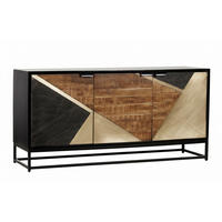 SIDEBOARD  in 160/78/42 cm  - Goldfarben/Schwarz, Design, Holz/Metall (160/78/42cm) - Livetastic