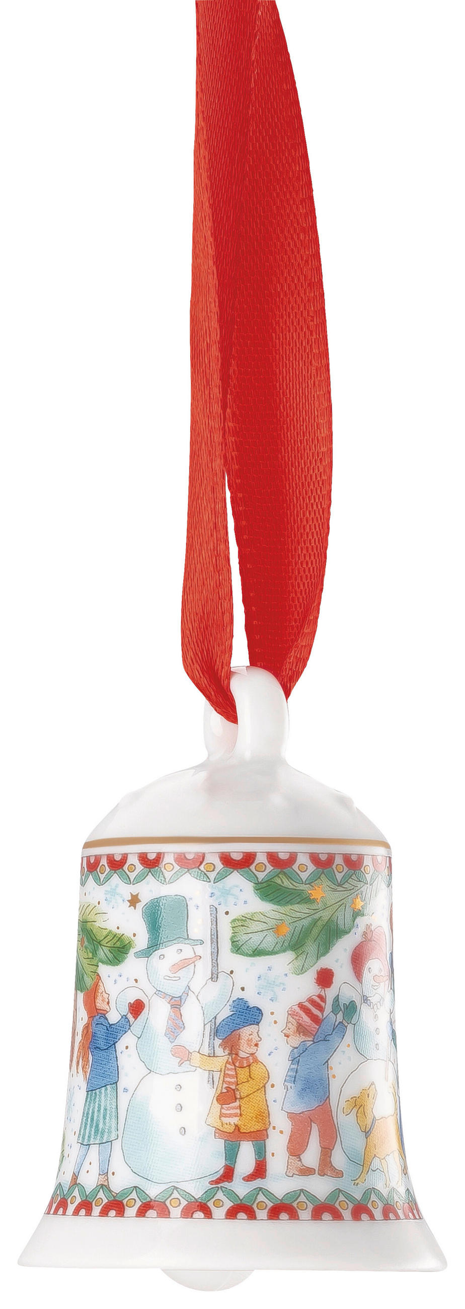 SET MINIGLOCKE & KUGEL 2-teilig Sammelkollektion 25 - Weihnachtsspiele  - Multicolor, Basics, Keramik (13/9/6,5cm) - Hutschenreuther