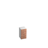 ANSTELLCONTAINER 40/74,8/42 cm  - Nussbaumfarben/Alufarben, KONVENTIONELL, Holzwerkstoff/Metall (40/74,8/42cm) - Venda