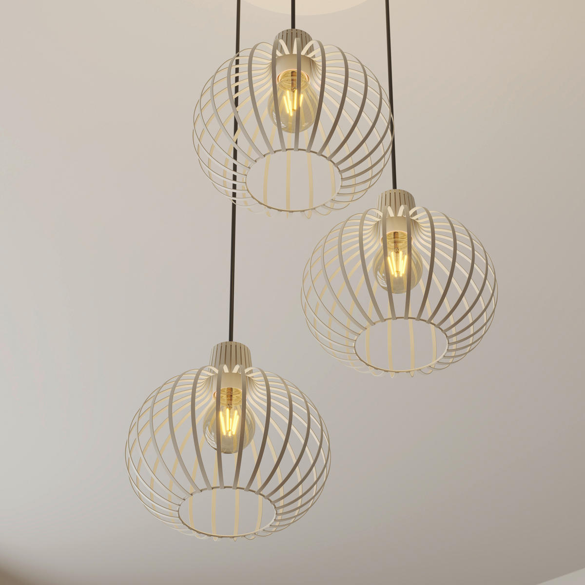 HÄNGELEUCHTE MATEO 50/120 cm   - Creme, Basics, Metall (50/120cm) - Globo