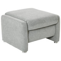 HOCKER Flachgewebe Hellgrau  - Hellgrau/Alufarben, KONVENTIONELL, Textil/Metall (67/44/58cm) - Beldomo Comfort