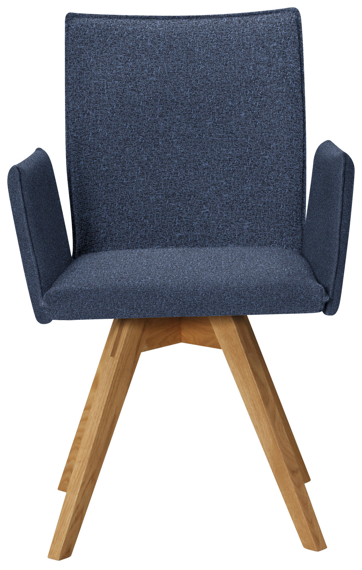 ARMLEHNSTUHL  in Samt  - Eichefarben/Dunkelblau, Konventionell, Holz/Textil (60/91/61cm) - Moderano
