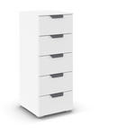 KOMMODE  in 40/100/42 cm  - Dunkelgrau/Weiß, Design, Holzwerkstoff/Metall (40/100/42cm) - Xora