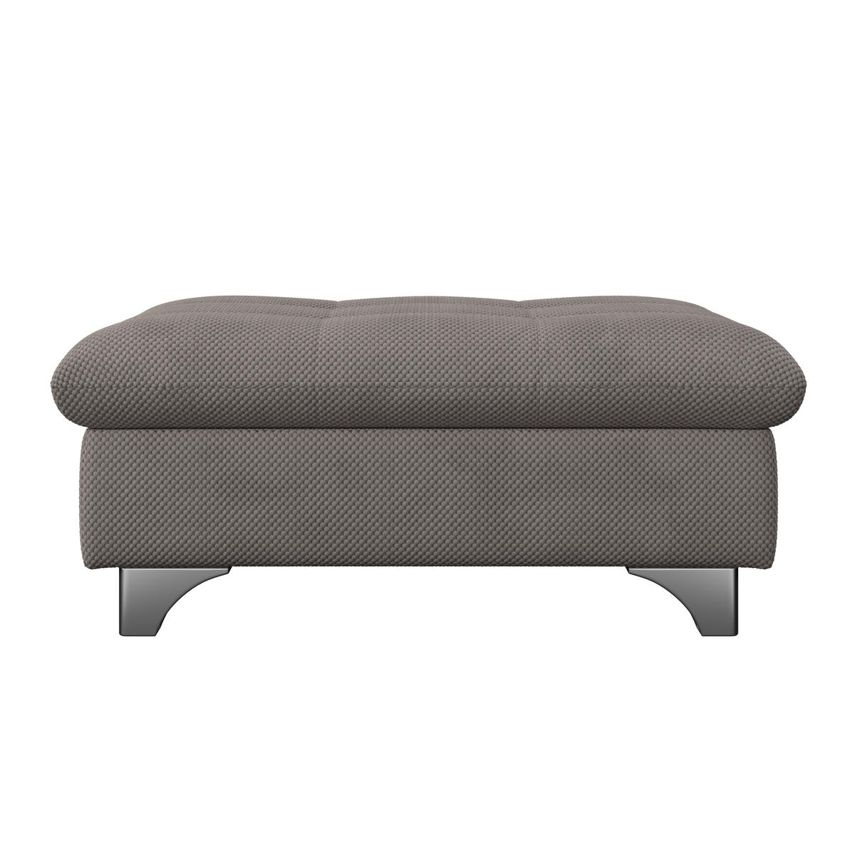HOCKER Chenille Braun  - Chromfarben/Braun, KONVENTIONELL, Textil/Metall (108/46/108cm) - Livetastic