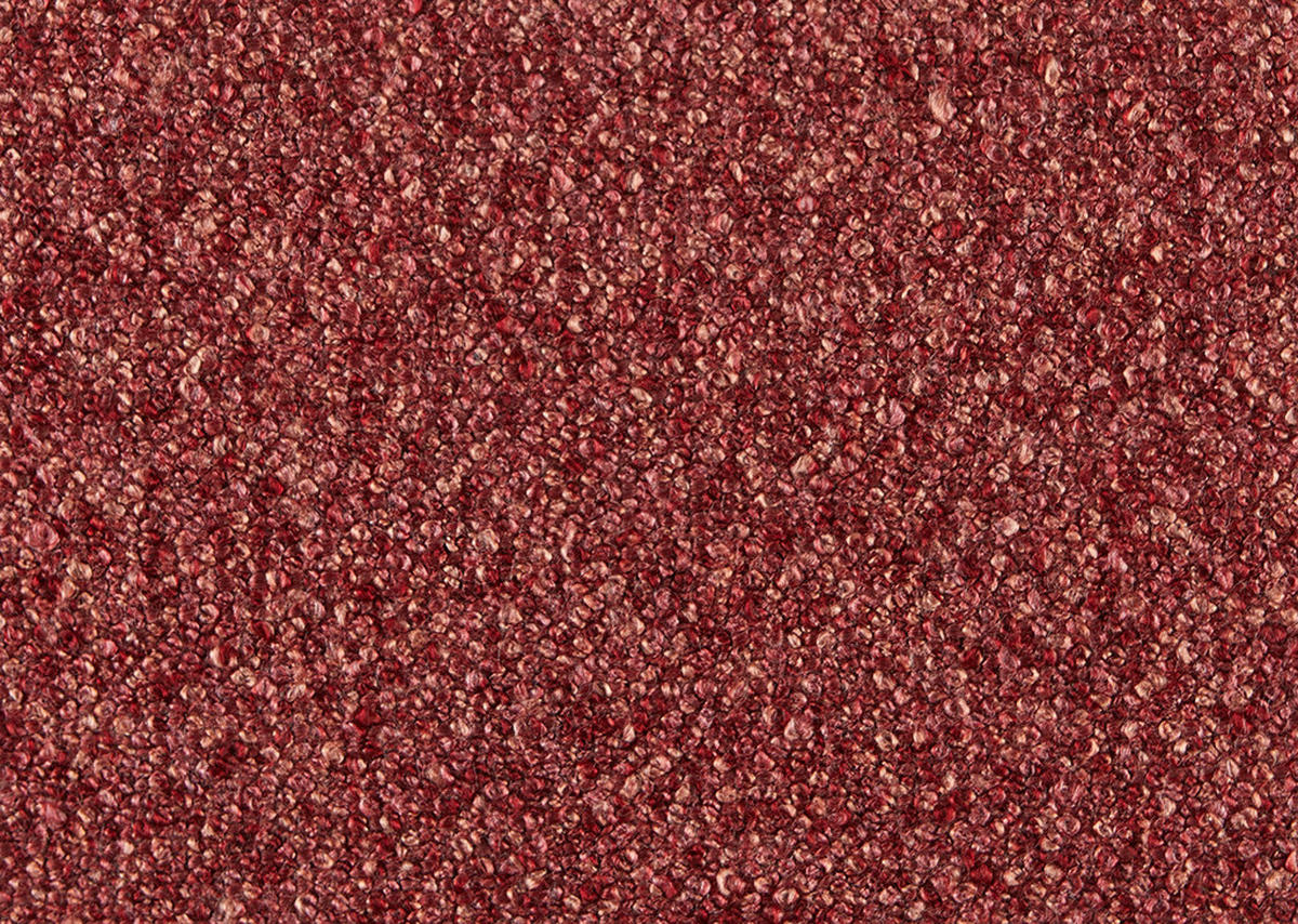 ECKSOFA in Bouclé Rot  330/186 cm  - Rot/Schwarz, Design, Textil/Metall (330/186cm) - Johann Jakob