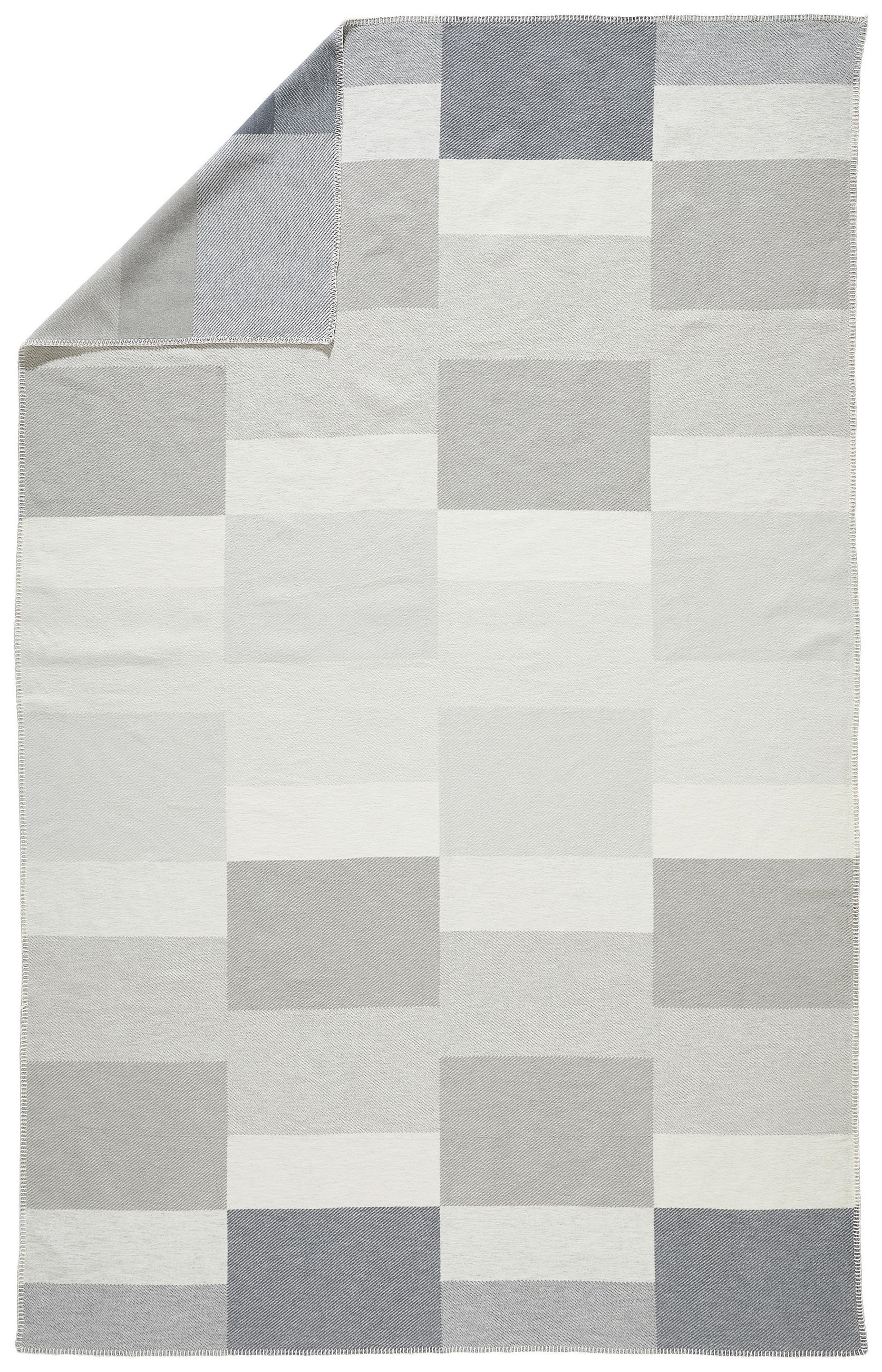 Thumbnail - Bio:Vio Wohndecke Moniz, Creme, Grau, Hellgrau, Textil, Karo, 140x200 cm, Textiles Vertrauen - Oeko-Tex®, Gots, Oeko-Tex...