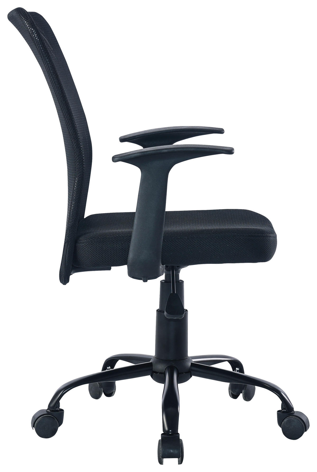 OTOČNÁ ŽIDLE PRO MLADÉ, síťovina, černá - černá, Basics, kov/textil (54/87-97/56cm) - Boxxx