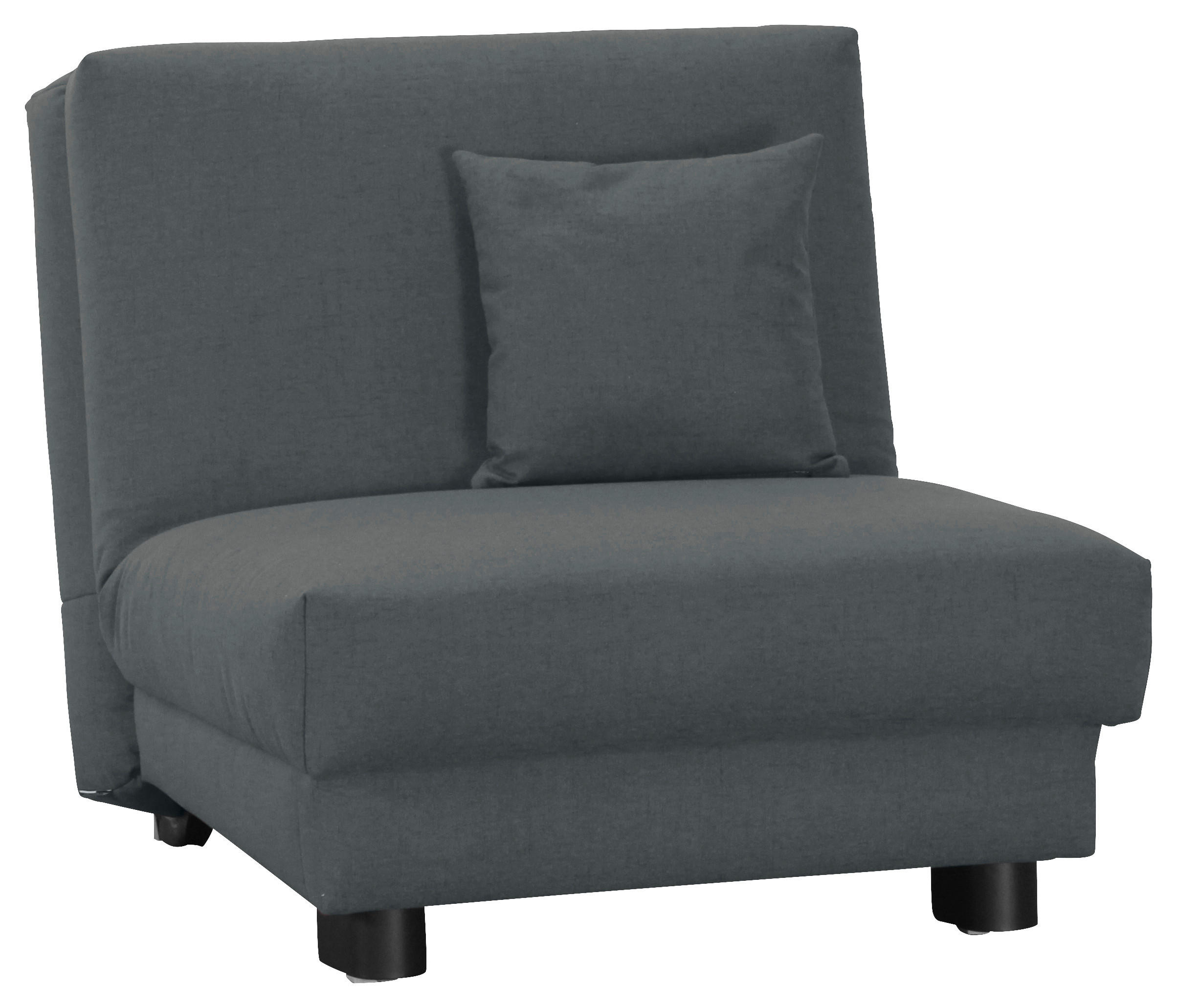 SCHLAFSESSEL Chenille Grau    - Schwarz/Grau, Design, Textil/Metall (85/85/100cm) - Carryhome