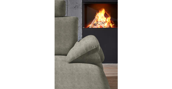 WOHNLANDSCHAFT in Velours Grau - Schwarz/Grau, Design, Textil/Metall (208/344/180cm) - Dieter Knoll