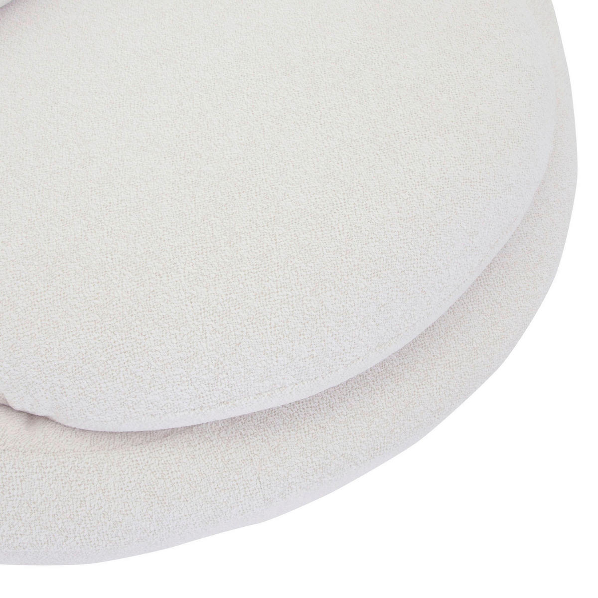 SESSEL in Flachgewebe Creme  - Creme/Schwarz, Design, Textil/Metall (130/78/112cm) - Lomoco