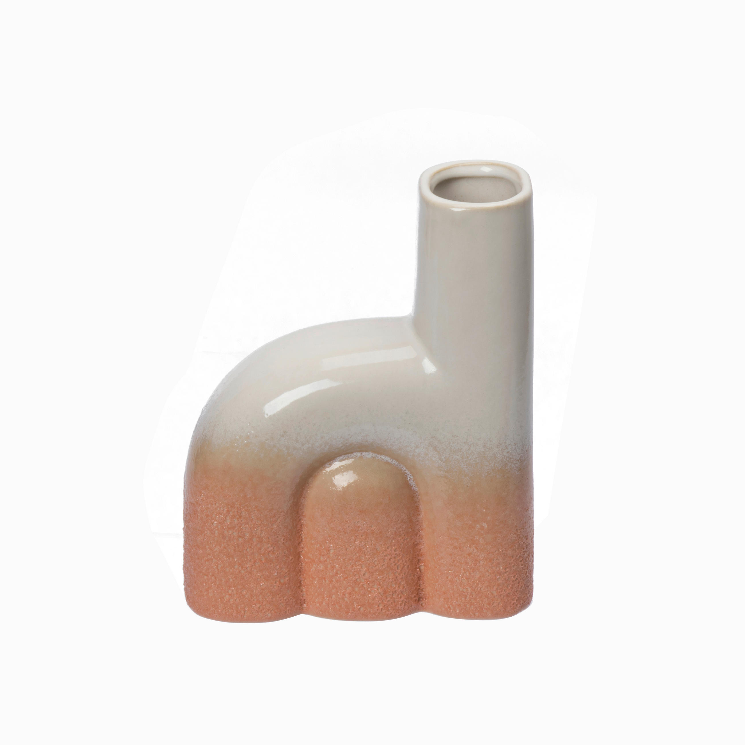 VAS 15.5 cm  - vit/terrakotta, Design, keramik (12,4/15,5/5,2cm) - Ambia Home