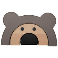 PUZZLE - hnedá, Natur, drevo (16,2/9,8/3cm) - Avelia