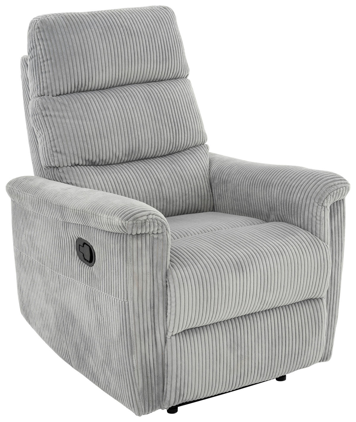 SITZGARNITUR in Cord Hellgrau  - Hellgrau/Schwarz, Design, Kunststoff/Textil (78/131/184/108/89cm) - Livetastic