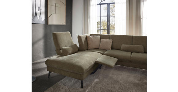 WOHNLANDSCHAFT in Webstoff Hellbraun - Hellbraun/Schwarz, Design, Textil/Metall (208/354/157cm) - Dieter Knoll