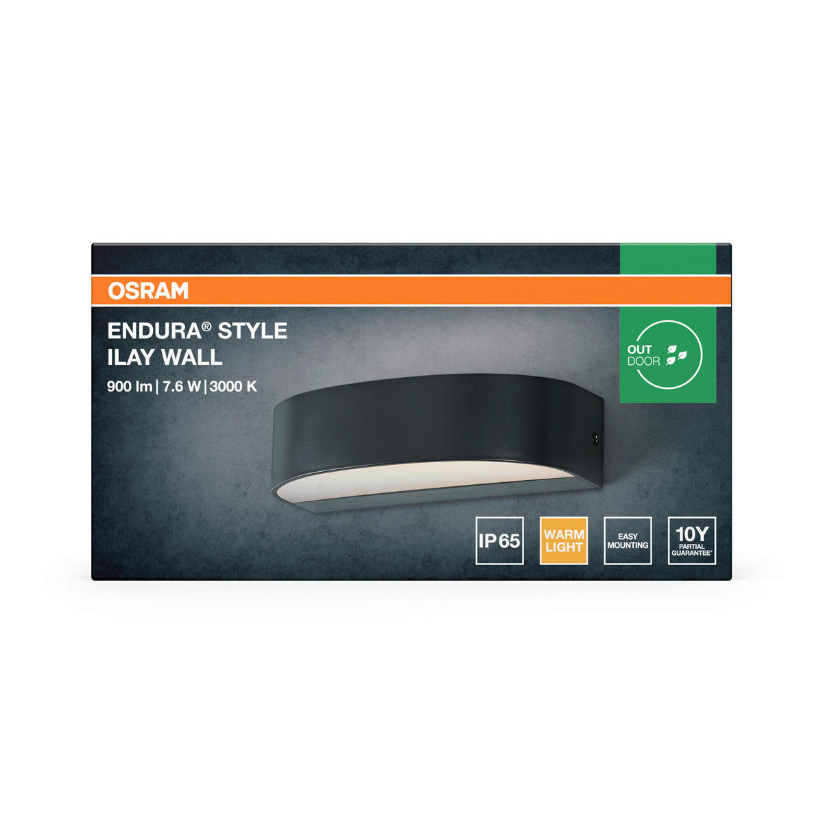 LED-AUßENLEUCHTE 17,2/4,6/8,2 cm   - Dunkelgrau, Basics, Kunststoff (17,2/4,6/8,2cm) - Osram