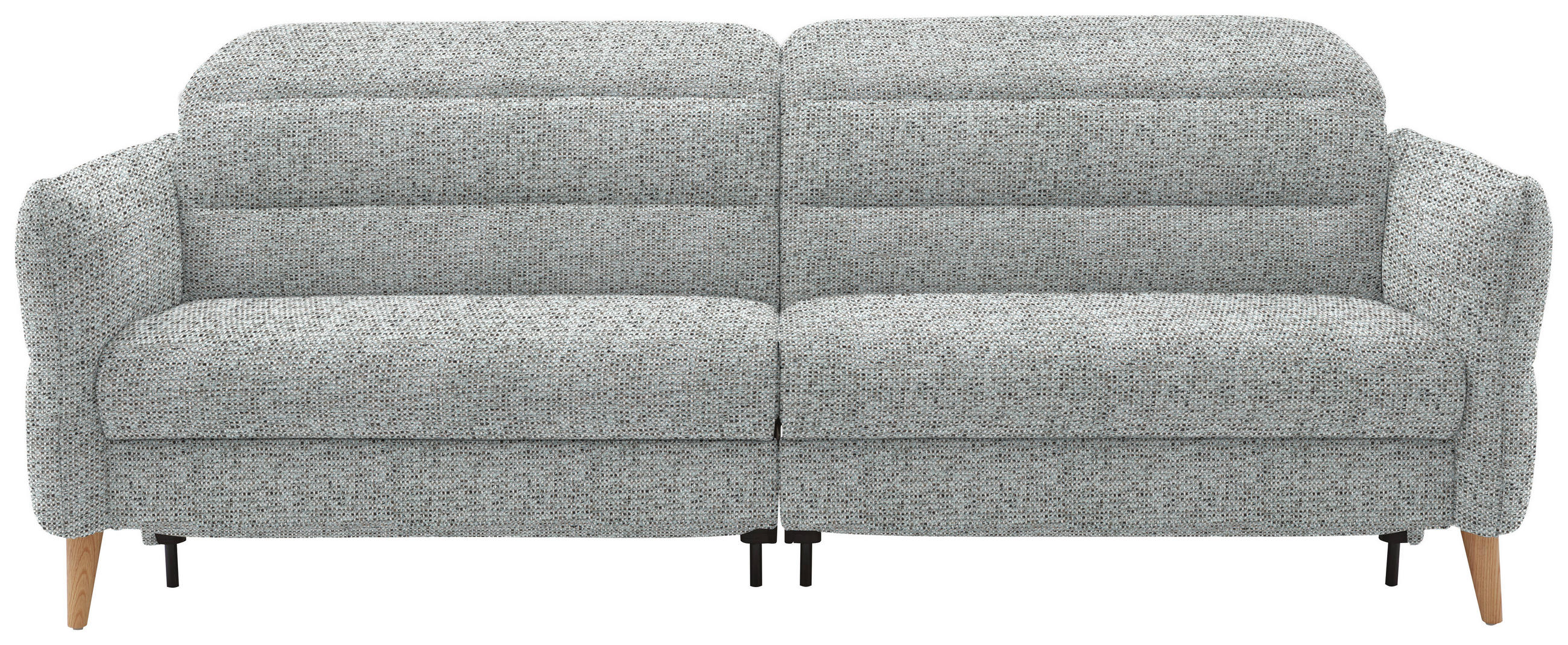 2-SITZER-SOFA in Webstoff Pastellblau  - Eiche Bianco/Pastellblau, Design, Holz/Textil (234-262/85-106/98-112cm) - Dieter Knoll