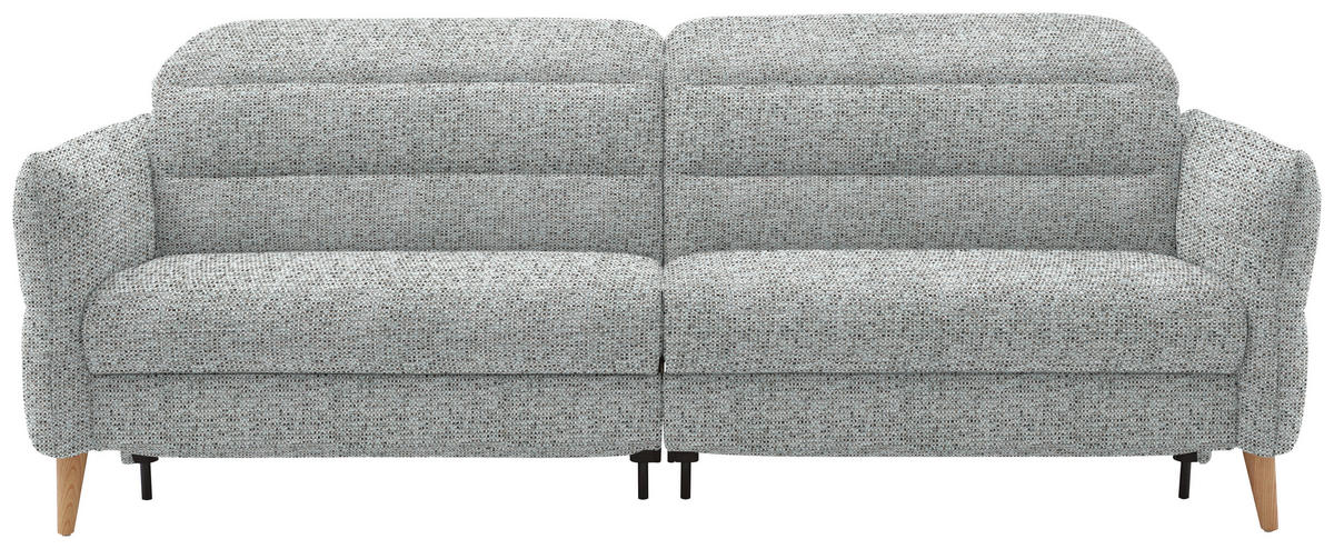 2-SITZER-SOFA  in Webstoff Pastellblau  - Eiche Bianco/Pastellblau, Design, Holz/Textil (234-262/85-106/98-112cm) - Dieter Knoll