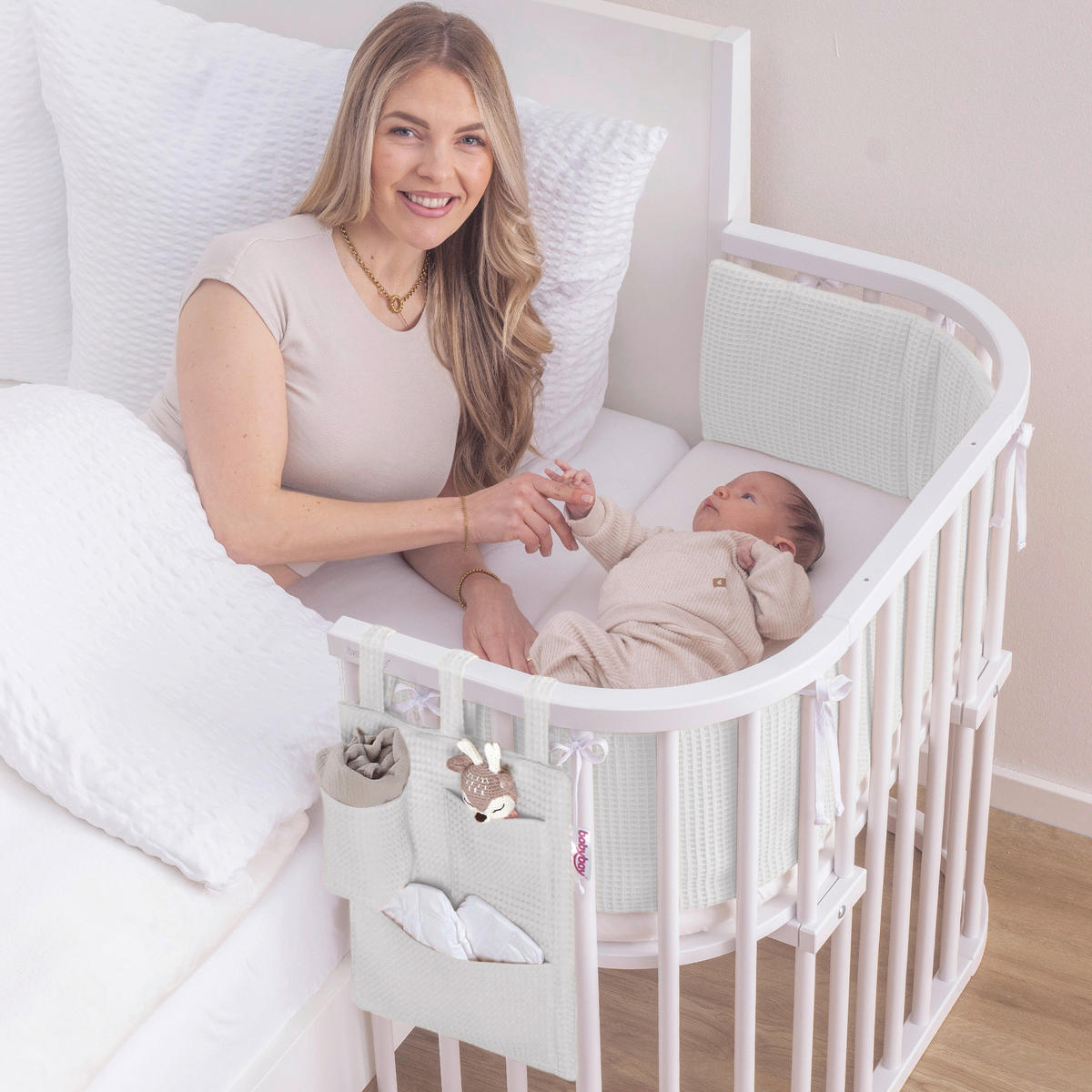 BETTTASCHE - Weiß, Basics (38/28/2,5cm) - Babybay