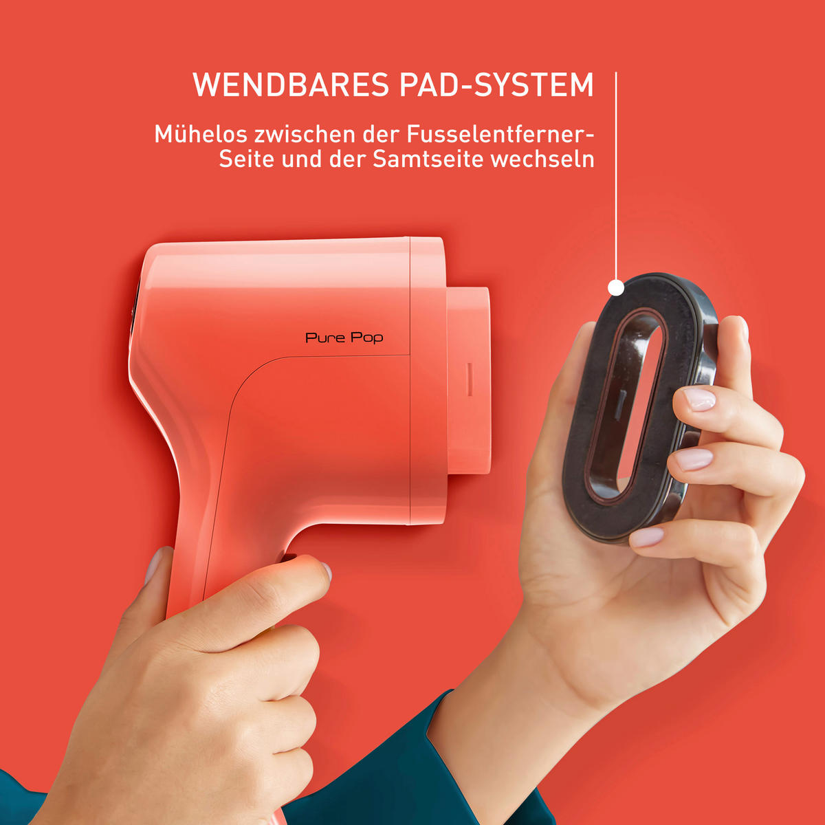 DAMPFBÜRSTE PURE POP  - Rot, Basics, Kunststoff (33,8/7,8/15,9cm) - Tefal