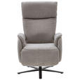 RELAXSESSEL in Textil Hellgrau  - Hellgrau/Schwarz, KONVENTIONELL, Textil/Metall (70/117/85cm) - Dieter Knoll