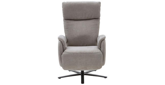 RELAXSESSEL in Textil Hellgrau  - Hellgrau/Schwarz, KONVENTIONELL, Textil/Metall (70/117/85cm) - Dieter Knoll