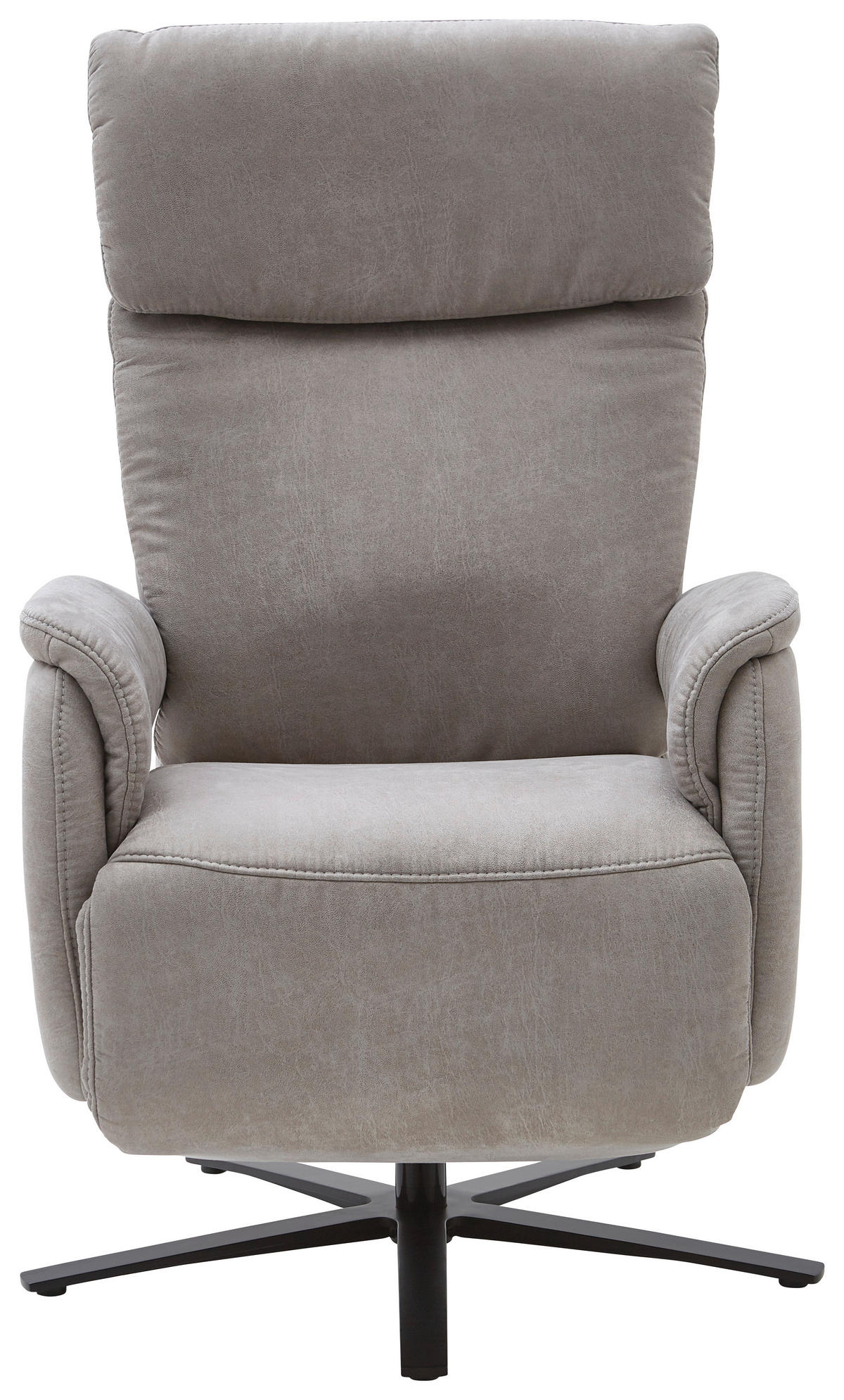 RELAXSESSEL in Textil Hellgrau  - Hellgrau/Schwarz, Konventionell, Textil/Metall (70/117/85cm) - Dieter Knoll