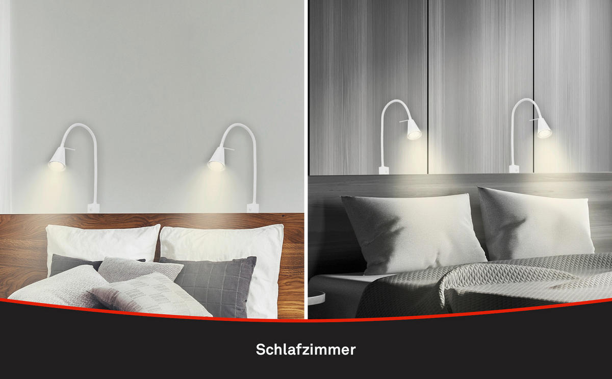 LED-WANDLEUCHTE 5,8/40,3 cm  - Weiß, Basics, Metall (5,8/40,3cm) - Briloner