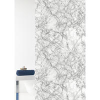 DUSCHVORHANG Marmor 180/200 cm  - Grau, Basics, Kunststoff (180/200cm) - Grund