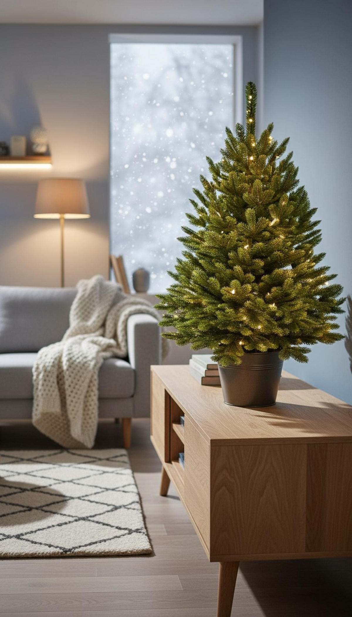 WEIHNACHTSBAUM  - Anthrazit/Grün, Basics, Kunststoff/Metall (58/80cm)
