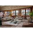 3-SITZER-SOFA  in Echtleder Hellbraun   - Hellbraun/Anthrazit, Design, Leder/Metall (230/70/109cm) - Johann Jakob