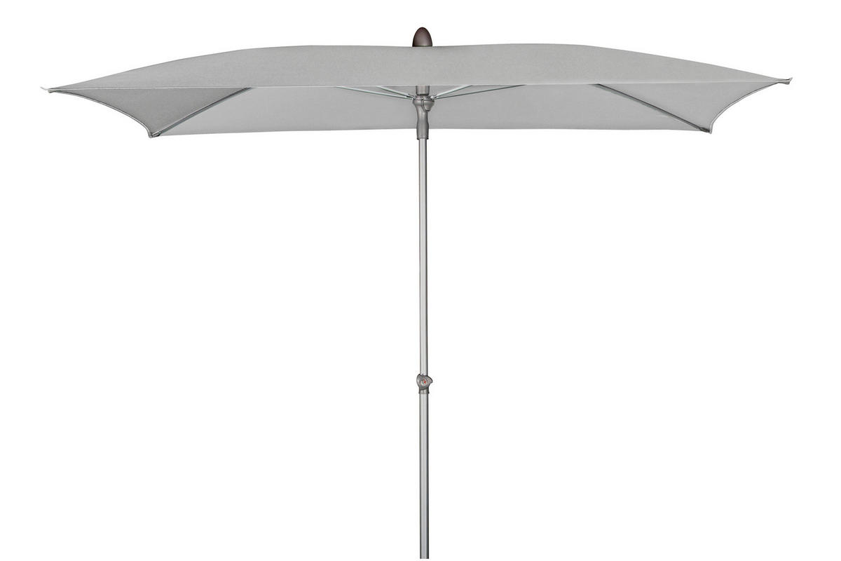 SONNENSCHIRM 225x120 cm Hellgrau  - Silberfarben/Hellgrau, KONVENTIONELL, Textil/Metall (225/120cm) - Doppler