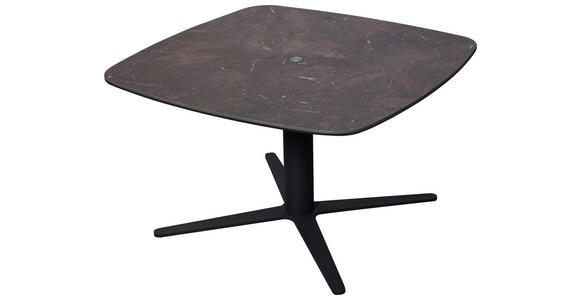COUCHTISCH ESG 80/80/47-67 cm quadratisch Anthrazit, Dunkelbraun  - Anthrazit/Dunkelbraun, Design, Glas/Keramik (80/80/47-67cm) - Novel