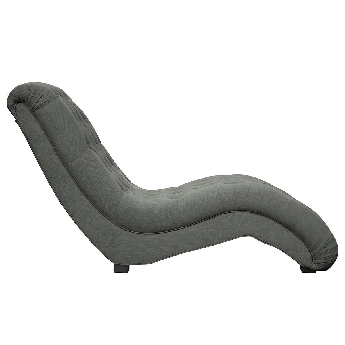 RELAXLIEGE Mikrofaser Grau  - Schwarz/Grau, Design, Kunststoff/Textil (67/90/159cm) - P & B