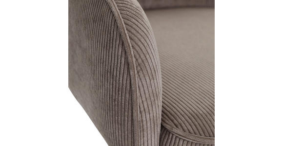 BARHOCKER Cord Braun Stoffauswahl, Sitzfläche 360° drehbar  - Schwarz/Braun, Design, Textil/Metall (54/98-120/58cm) - Novel