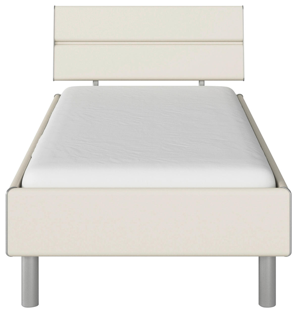 BETT 90/200 cm  in Champagner  - Champagner/Alufarben, Design, Metall (90/200cm) - Carryhome