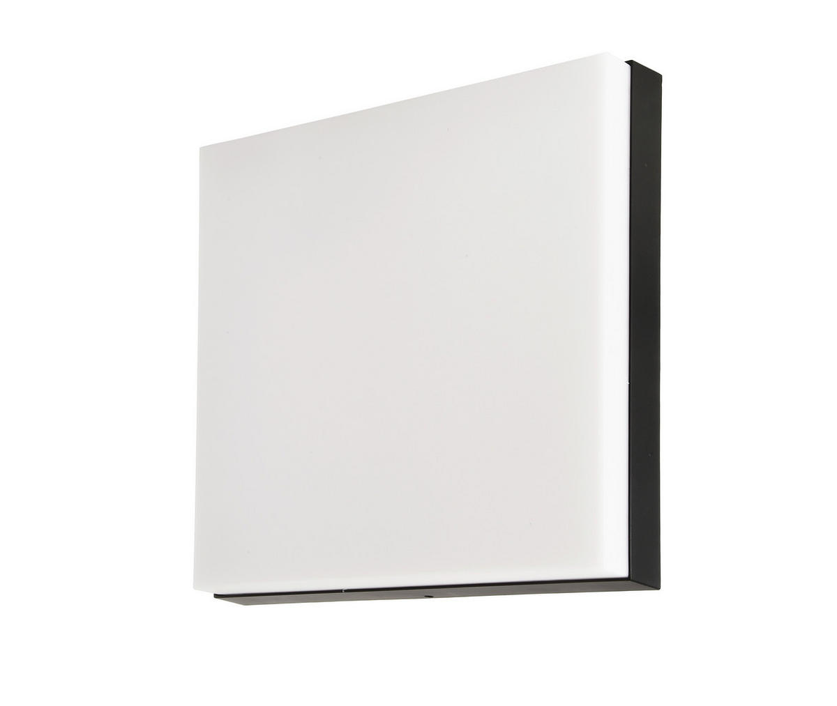 AUSSENWANDLEUCHTE - Schwarz, Konventionell, Kunststoff (27,5/27,5/6,5cm)