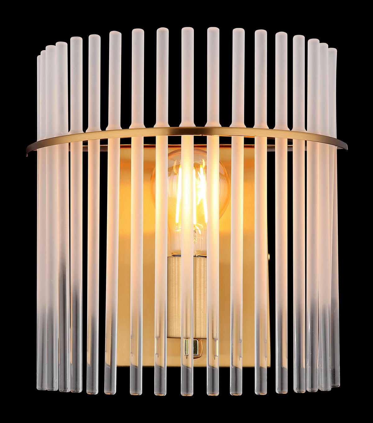 WANDLEUCHTE - Klar/Goldfarben, Konventionell, Glas/Metall (25/12,5/26cm) - Globo