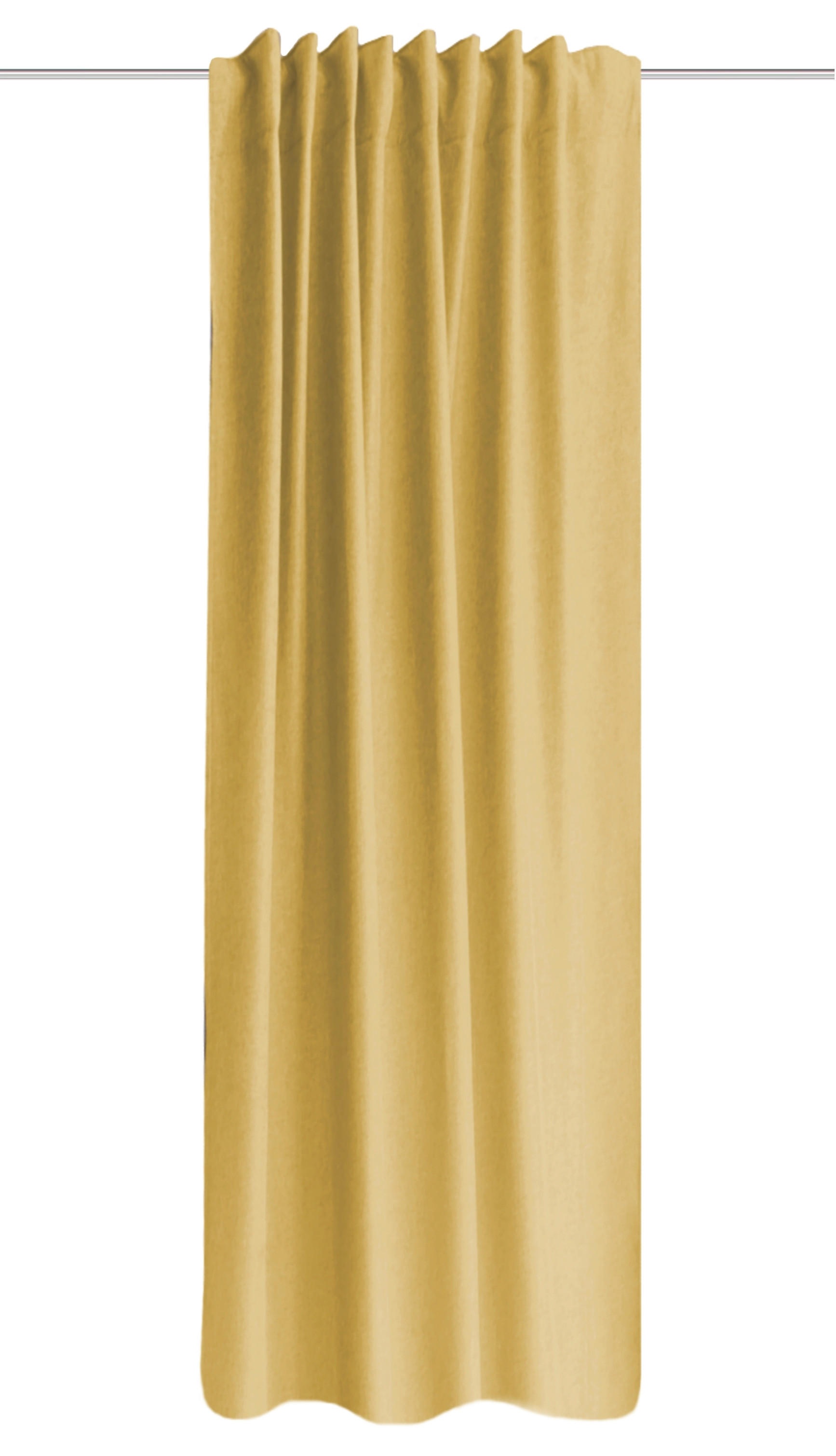 WÄRMESCHUTZVORHANG  blickdicht  135/245 cm   - Gelb, Basics, Textil (135/245cm)