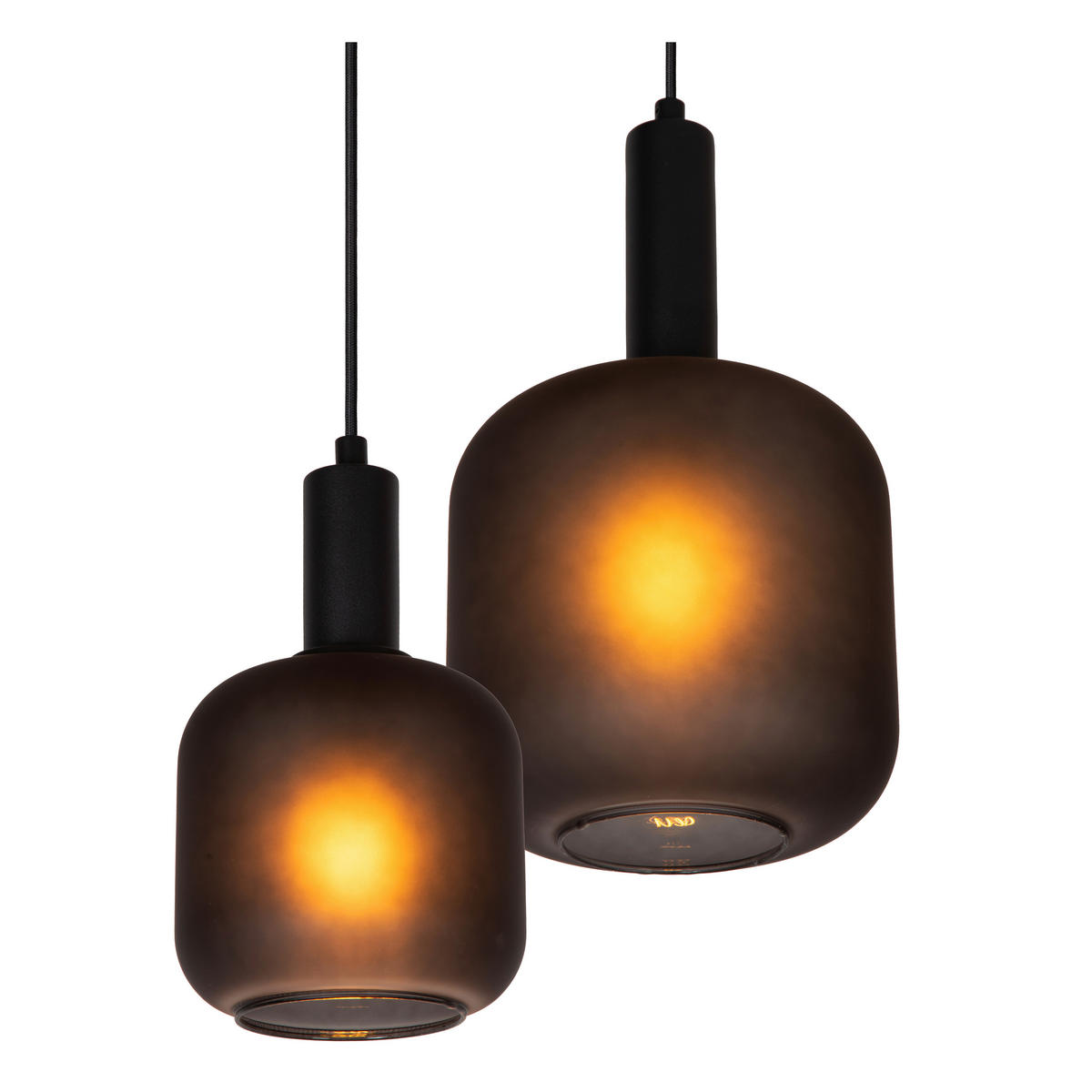 LED-PENDELLEUCHTE 93/41/150 cm  - Schwarz, Design, Glas (93/41/150cm) - Lucide
