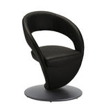 STUHL  Lederauswahl, Stoffauswahl, Typenauswahl  Echtleder  - Schwarz, Design, Leder/Metall (62/86/61cm) - Moderano