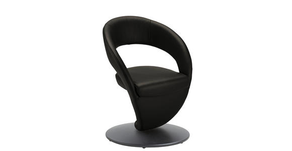 STUHL  Lederauswahl, Stoffauswahl, Typenauswahl  Echtleder  - Schwarz, Design, Leder/Metall (62/86/61cm) - Moderano