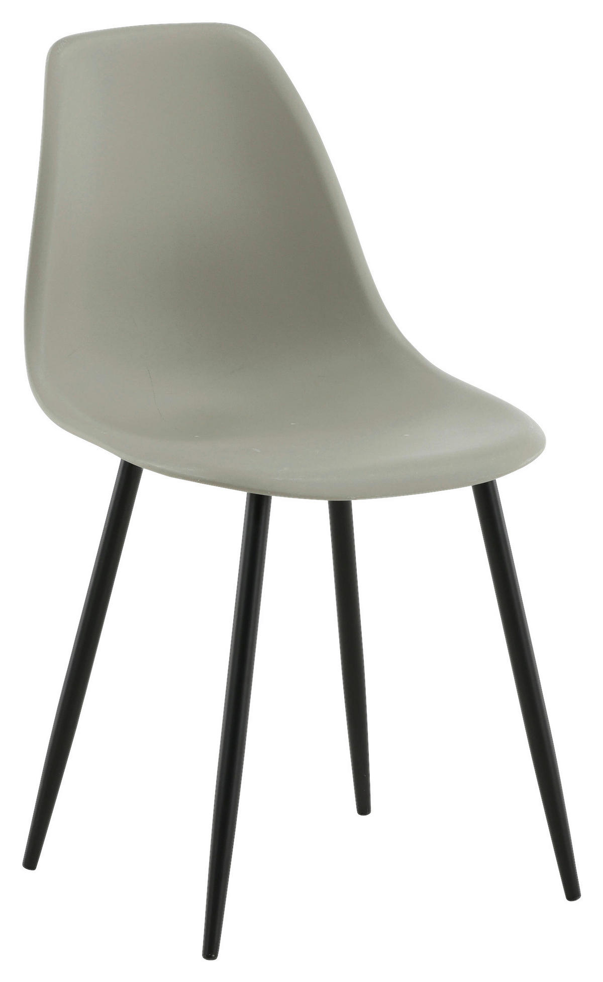 STUHL-SET 2 Stück  in Stahl Metall, Kunststoff matt  - Schwarz/Grau, Design, Kunststoff/Metall (45,5/81/58cm) - Livetastic