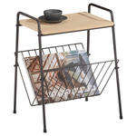 BEISTELLTISCH 36/32/46 cm Naturfarben, Schwarz rechteckig  - Schwarz/Naturfarben, Trend, Holz/Holzwerkstoff (36/32/46cm) - Xora