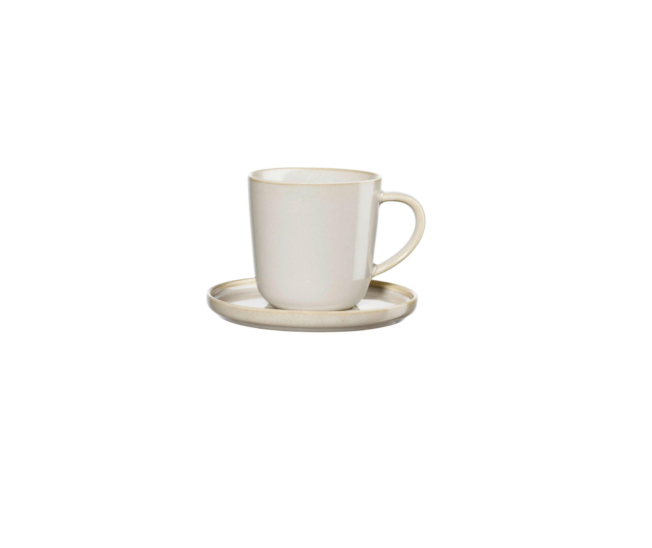 ESPRESSOTASSE MIT UNTERTASSE Coppa Tofu 80 ml  - Hellgrau, Design, Keramik (6/6cm) - ASA