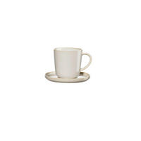 ŠOLJICA ZA ESPRESO SA TACNOM  Coppa Tofu       - svetlosiva, Dizajnerski, keramika (6/6cm) - ASA